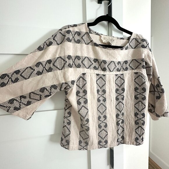 Ace & Jig - black and white blouse - Picture 1 of 4